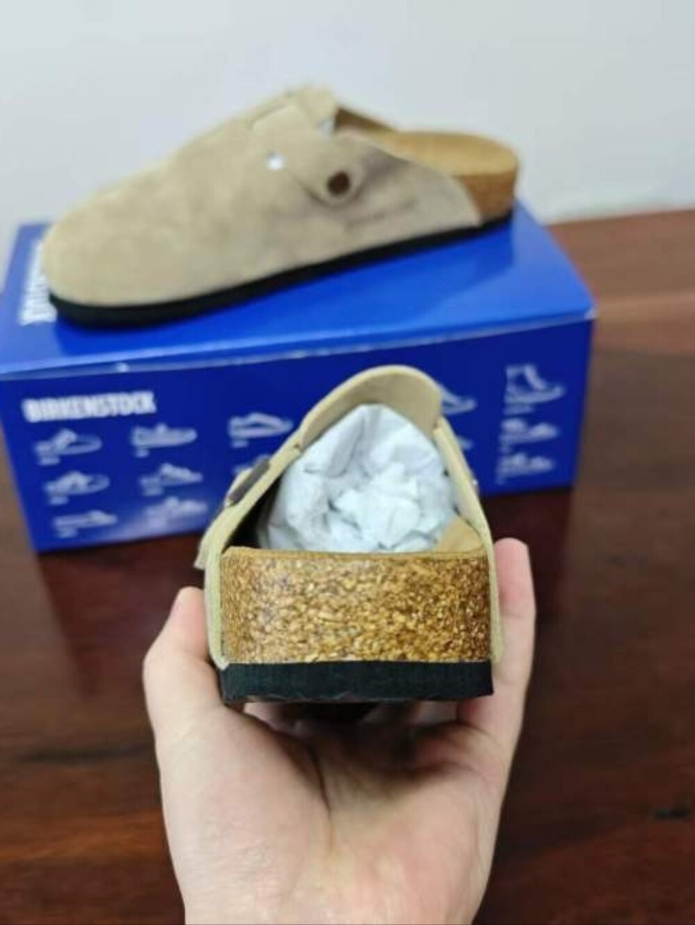 Regular Width Women's Size 10 New With Box Taupe Birkenstock Boston Clog Mule - Picture 3 of 6